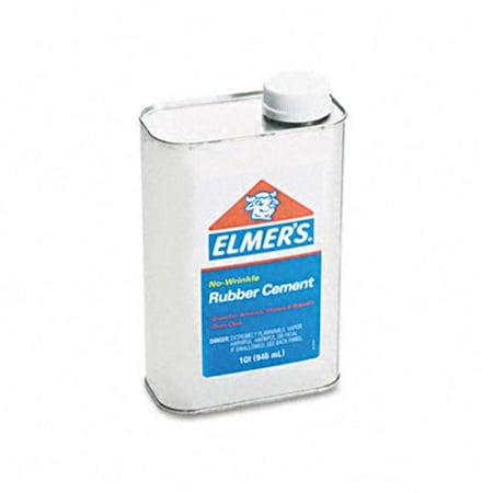 Elmers Elmers 233 Rubber Cement  1qt  Repositionable Rubber Cement 233